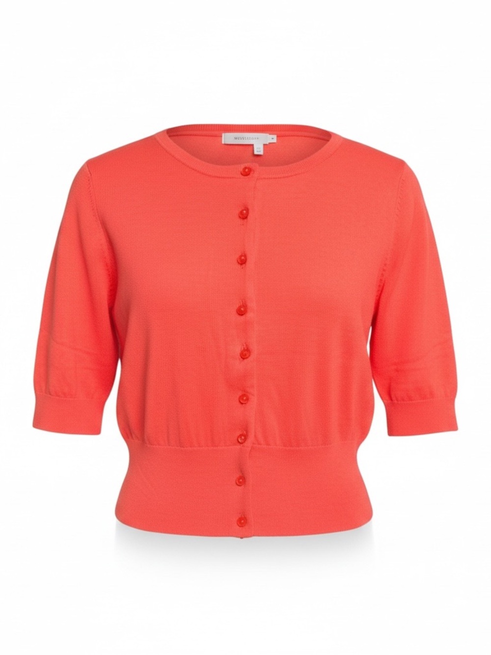 Boden Coral Pearl Button Cropped Cardigan Sweater